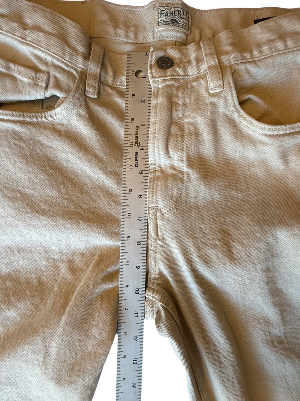 Faherty Slim Straight Denim in Stone Men’s Size 30x32 - Picture 14 of 16